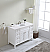 48 inch Single Bathroom Vanity in White with Ivory white Marble