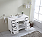 48 inch Single Bathroom Vanity in White with Ivory white Marble