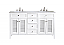 60 In. Double Bathroom Vanity Set In White