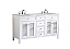 60 In. Double Bathroom Vanity Set In White