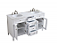 60 In. Double Bathroom Vanity Set In White