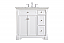 36 inch Single Bathroom Vanity in White with Three Finish Options