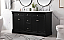 60 inch Double Bathroom Vanity set in Black