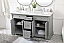 60 inch Double Bathroom Vanity in Grey with Two Finish Options