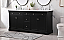 72 inch Double Bathroom Vanity set in Black