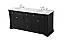 72 inch Double Bathroom Vanity set in Black