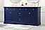  72 inch Double Bathroom Vanity in Blue with Three Finish Options