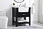 30 inch Single Bathroom Vanity in Black with Backsplash Option