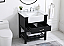 30 inch Single Bathroom Vanity in Black with Backsplash Option