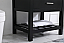 30 inch Single Bathroom Vanity in Black with Backsplash Option