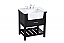 30 inch Single Bathroom Vanity in Black with Backsplash Option