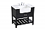  36 inch Single Bathroom Vanity in Black with Backsplash Option