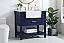 36 inch Single Bathroom Vanity in Blue with Three Finish Options and Backsplash Option