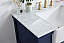 36 inch Single Bathroom Vanity in Blue with Three Finish Options and Backsplash Option