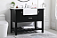  42 inch Single Bathroom Vanity in Black with Backsplash Option