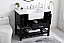  42 inch Single Bathroom Vanity in Black with Backsplash Option