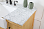 42 inch Single Bathroom Vanity in Natural Wood with Backsplash Option