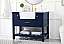 42 inch Single Bathroom Vanity in Blue with Three Finish Options with Backsplash Option