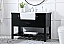 48 inch Single Bathroom Vanity in Black with Backsplash Option