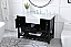 48 inch Single Bathroom Vanity in Black with Backsplash Option