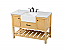 48 inch Single Bathroom Vanity in Natural Wood with Backsplash Option