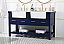 60 inch Double Bathroom Vanity in Blue with Three Finish Options