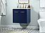  24 inch Single Bathroom Vanity in Blue with Two Finish Options and Backsplash Option