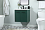 24 inch Single Bathroom Vanity in Green with Backsplash Option