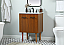 24 inch Single Bathroom Vanity in Teak with Backsplash Option