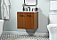 24 inch Single Bathroom Vanity in Teak with Backsplash Option