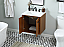 24 inch Single Bathroom Vanity in Teak with Backsplash Option