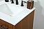 24 inch Single Bathroom Vanity in Teak with Backsplash Option