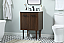 24 inch Single Bathroom Vanity in Walnut with Backsplash Option