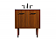 30 inch Single Bathroom Vanity in Teak with matching Backsplash Option