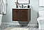 30 inch Single Bathroom Vanity in Walnut with matching Backsplash Option