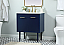 30 inch Single Bathroom Vanity in Blue with Two Finish Options and matching Backsplash Option