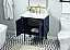 30 inch Single Bathroom Vanity in Blue with Two Finish Options and matching Backsplash Option