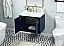 30 inch Single Bathroom Vanity in Blue with Two Finish Options and matching Backsplash Option