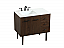 36 inch Single Bathroom Vanity in Walnut with matching Backsplash Option