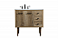 36 inch Single Bathroom Vanity in Natural oak with matching Backsplash Option