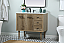 36 inch Single Bathroom Vanity in Natural oak with matching Backsplash Option