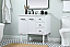 36 inch Single Bathroom Vanity in White with matching Backsplash Option