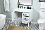 36 inch Single Bathroom Vanity in White with matching Backsplash Option