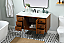 48 inch Single Bathroom Vanity in Teak with matching Backsplash Option