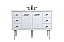 48 inch Single Bathroom Vanity in White with matching Backsplash Option