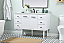 48 inch Single Bathroom Vanity in White with matching Backsplash Option