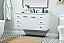 48 inch Single Bathroom Vanity in White with matching Backsplash Option