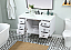 48 inch Single Bathroom Vanity in White with matching Backsplash Option