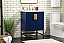 24 inch Single Bathroom Vanity in Blue with Two Finish Option