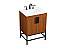 24 inch Single Bathroom Vanity in Teak Finish